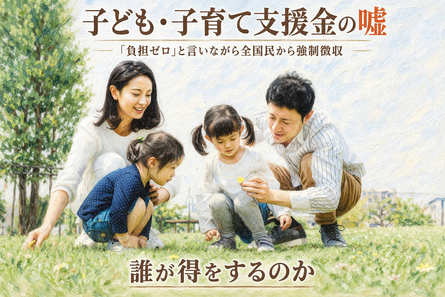 子ども・子育て支援金の嘘<br>──「負担ゼロ」と言いながら全国民から強制徴収、誰が得をするのか